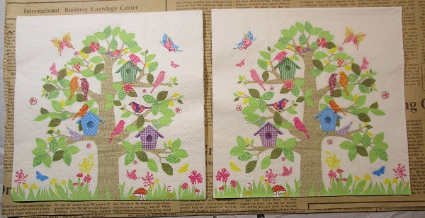 Paper Napkins (Pack of 2) Tree with Birds and Bird House