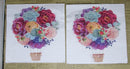 Paper Napkins (Pack of 2) Red and Blue Flowers Hot Air Balloon