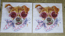 Paper Napkins (Pack of 2) Cute Dog with Glasses and Scarf