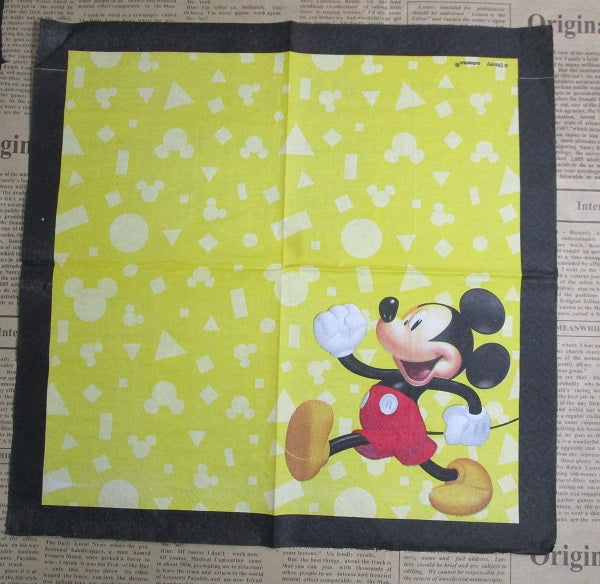 Paper Napkins (Pack of 2) Mickey Mouse on Yellow