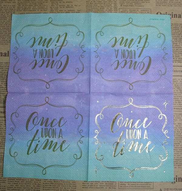 Paper Napkins (Pack of 2) Once upon a Time with Foil