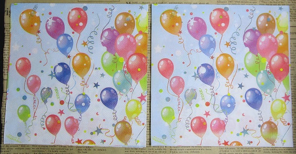 Paper Napkins (Pack of 2) Lots of Colourful Balloons