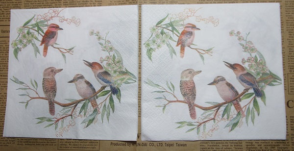 Paper Napkins (Pack of 2) Birds Australia Kookaburra