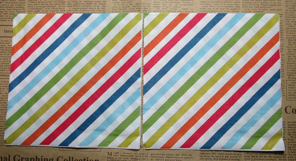 Paper Napkins (Pack of 2) Rainbow Diagonal Stripes