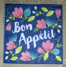 Paper Napkins (Pack of 2) Bon Appetit Pink and Blue Abstract Florals