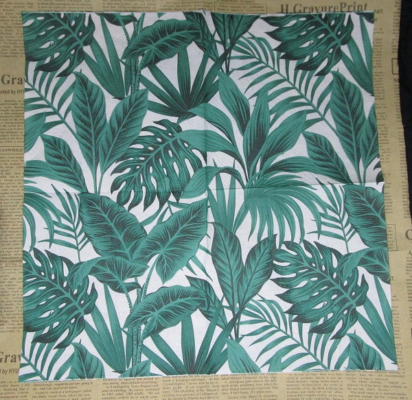 Paper Napkins (Pack of 2) Green Palm Leaves Tropical