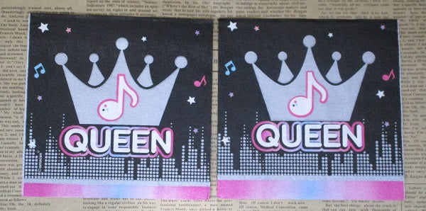 Paper Napkins (Pack of 2) Queen with crown and music Notes