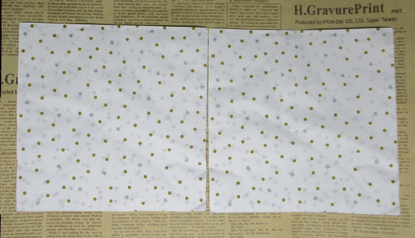 Paper Napkins (Pack of 2) Gold Tiny Dots and stars