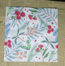 Paper Napkins (Pack of 2) Christmas Foliage Red Florals Green Leaves Gum Leaves Dinner