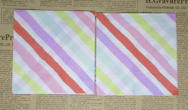 Paper Napkin (Pack of 2) Rainbow Pastel Stripes