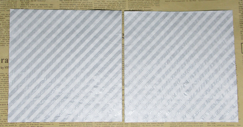 Paper Napkin (Pack of 2) Metallic Silver Diagonal Stripe