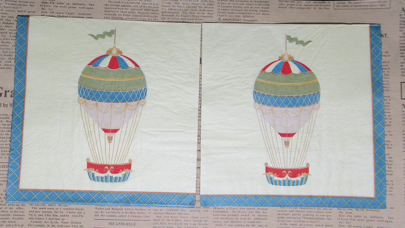 Paper Napkin (Pack of 2) Hot Air Balloon Circus
