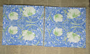 Paper Napkin (Pack of 2) Blue and Green Cream Flowers and Swirls