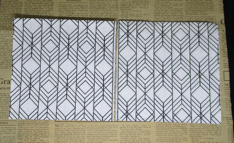Paper Napkin (Pack of 2) Black and White Geometric Diamonds Repeating