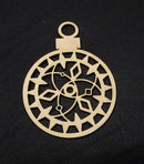 Chipboard Christmas Bauble Cog Fancy