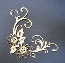 Chipboard Christmas Flower Corner Flourish