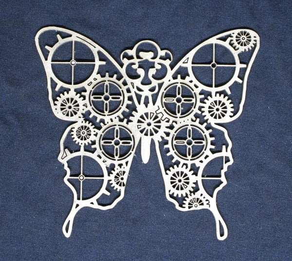 Chipboard Steam Punk Butterfly with Cogs