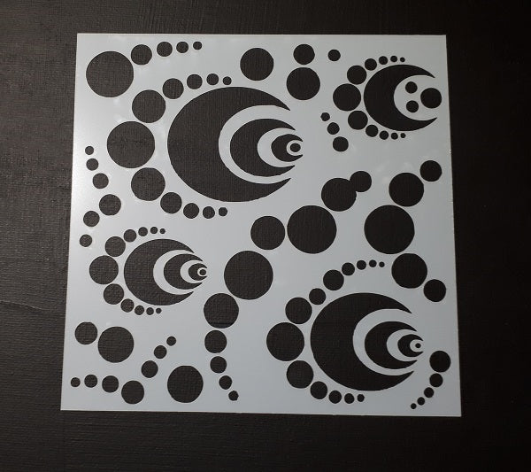 Stencil 6x6inch Moons and Planets