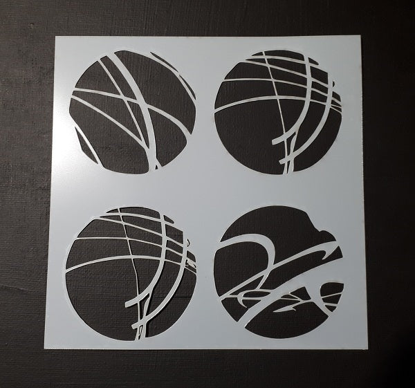 Stencil 6x6inch Abstract Circles Small