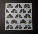 Stencil 6x6inch Rainbows (Unicorns)
