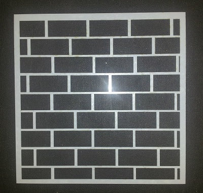 Stencil 6x6inch Brick Wall