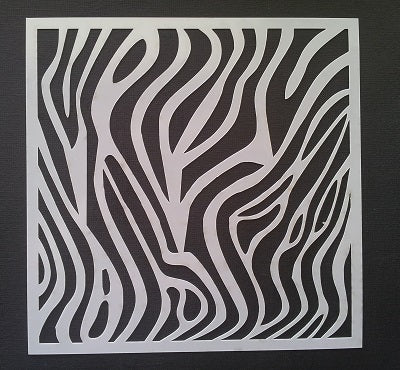 Stencil 6x6inch Zebra Stripe