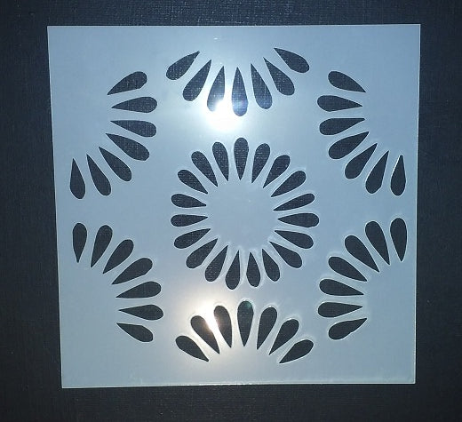 Stencil 6x6inch Petal Circles