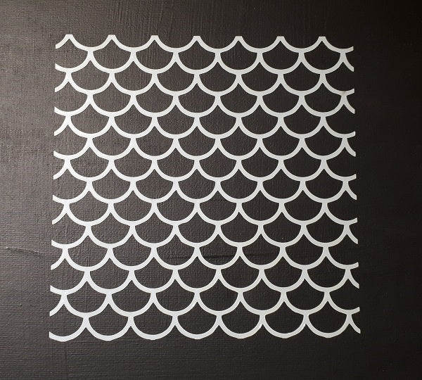 Stencil 6x6inch Mermaid Scales Medium