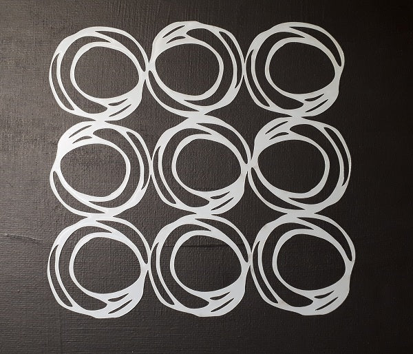 Stencil 6x6inch Hand Drawn Circles (Stack of 9)