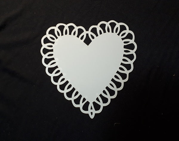 Stencil 6x6inch Doily Heart