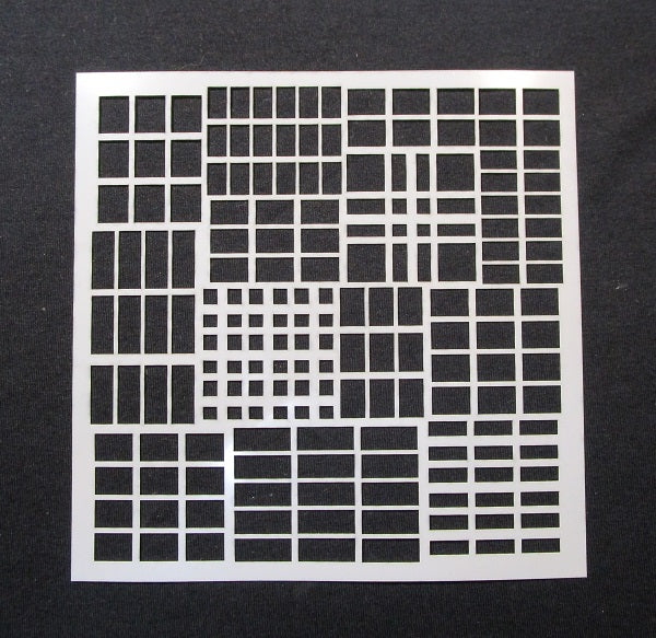 Stencil 6x6inch Assorted Squares