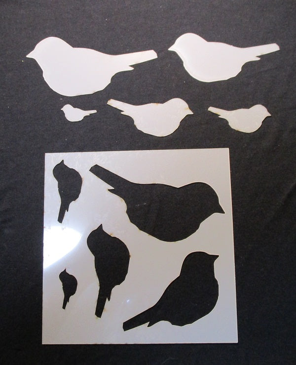 Stencil 6x6inch Bird Stencil and Mask Set