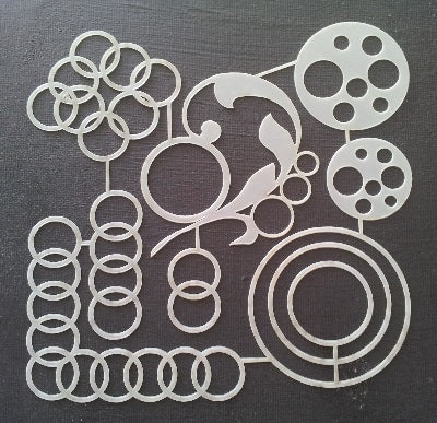 Plastic Stencil Mixed Media Circles