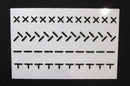 Stencil 6x4inch Stitches 4 Designs