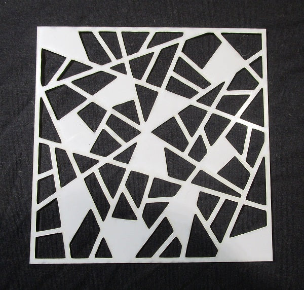 Stencil 6x6inch Shattered Medium