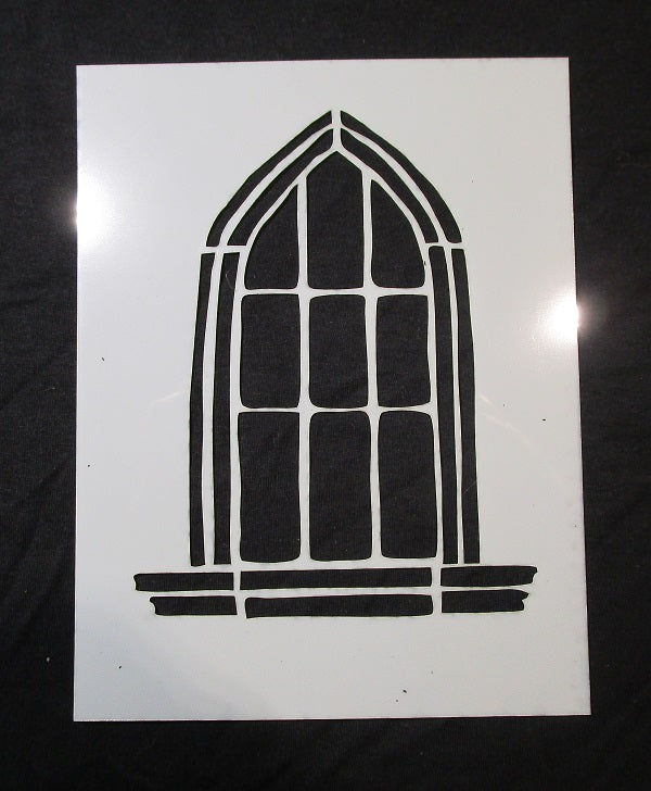 Stencil 6x8inch Arch Windows Large