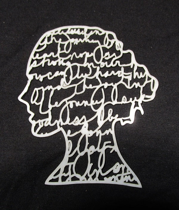 Stencil Head with Writing Small