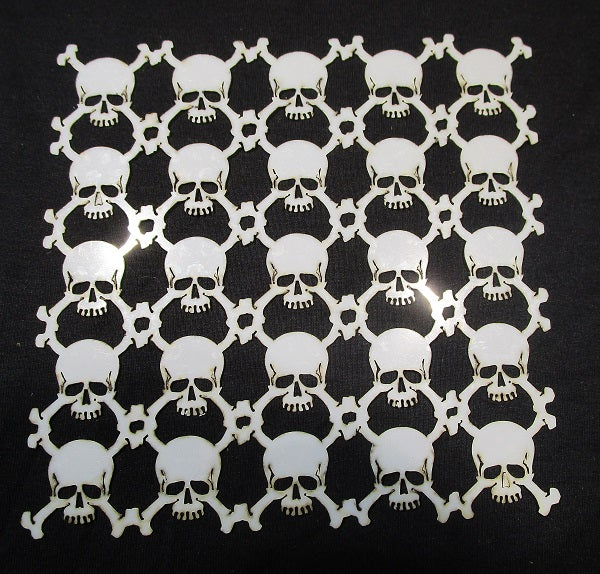 Stencil 6x6inch Skulls Collage