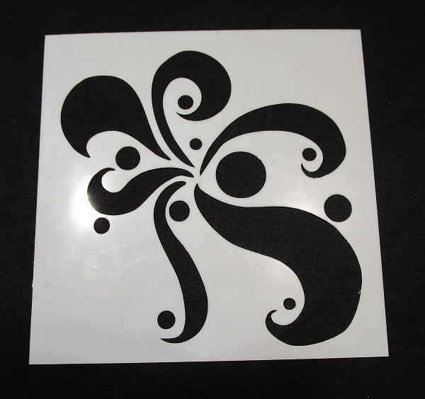Stencil 6x6inch Swirls and Spots