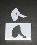 Mask & Stencil Hiding Lady Small