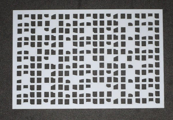 Stencil 6 x 4 Inch Broken Squares