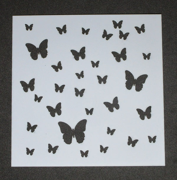 Stencil 6x6inch Scattered Butterfly's