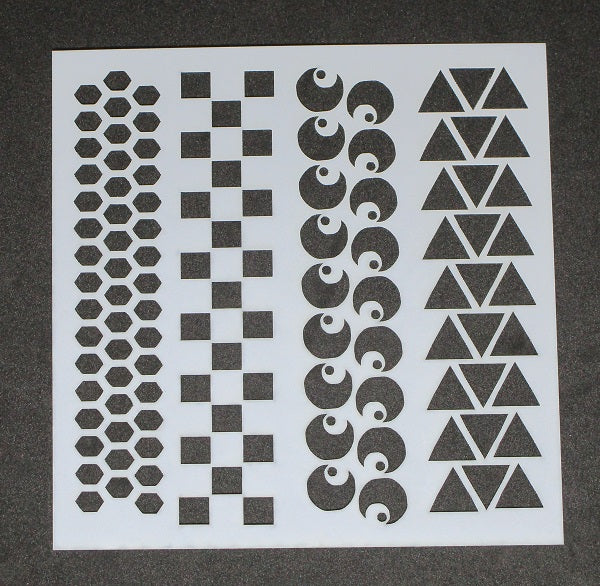 Stencil 6x6inch Assorted Mini Borders