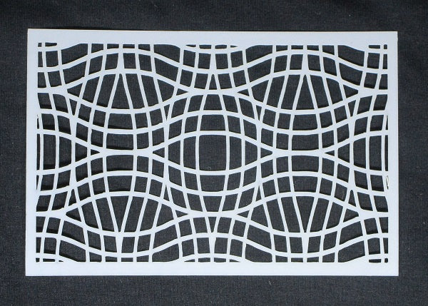 Stencil 6 x 4 inch Wavy Lines