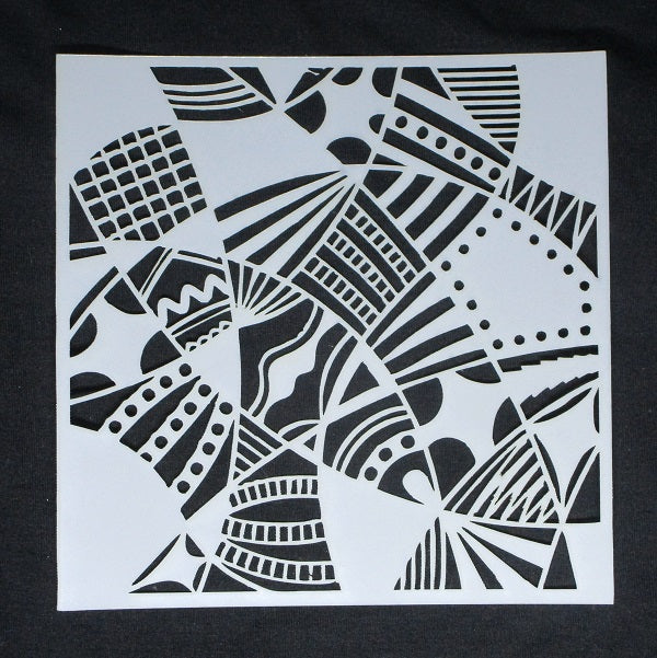 Stencil 6x6inch Pattern Overload