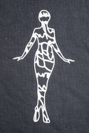 Stencil Standing Girl with Words Mini