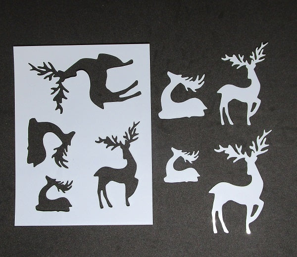 Stencil and Mask Mother and Baby Reindeer