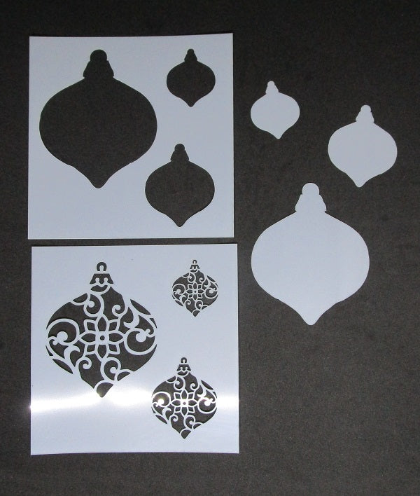 Stencil and Mask Decorative Baubles (set 2 Stencils)