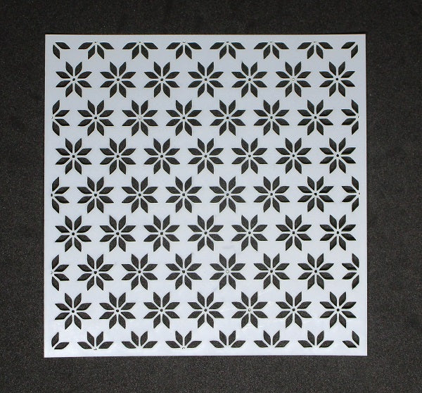Stencil 6x6inch Mini Pointsettia Flowers