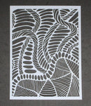 Stencil 6x8inch Wavy Water Pools